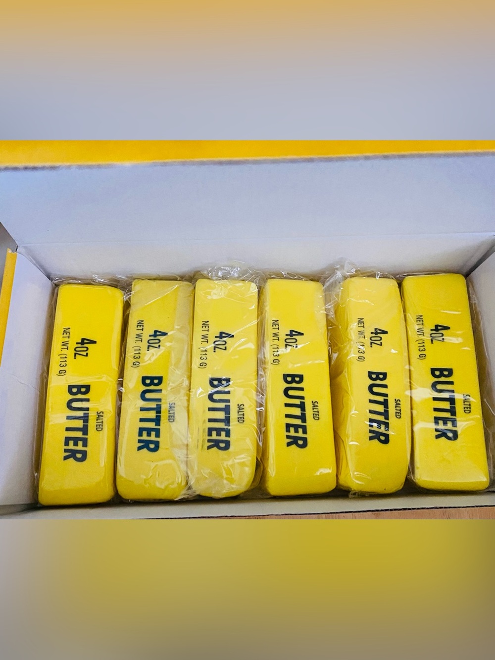 Yellow Butter Squishy’s Sticks - 6 NEW Squishy’s in packaging with original box